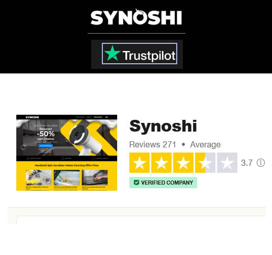 Synoshi TrustPilot review and opinions