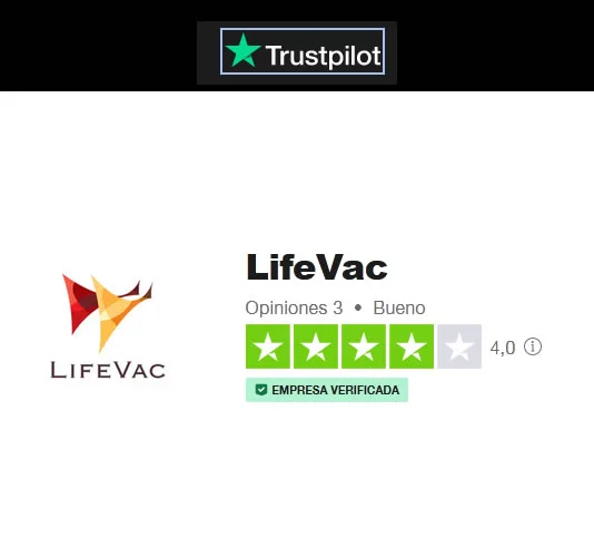 Lifevac TrustPilot test avis et opinions